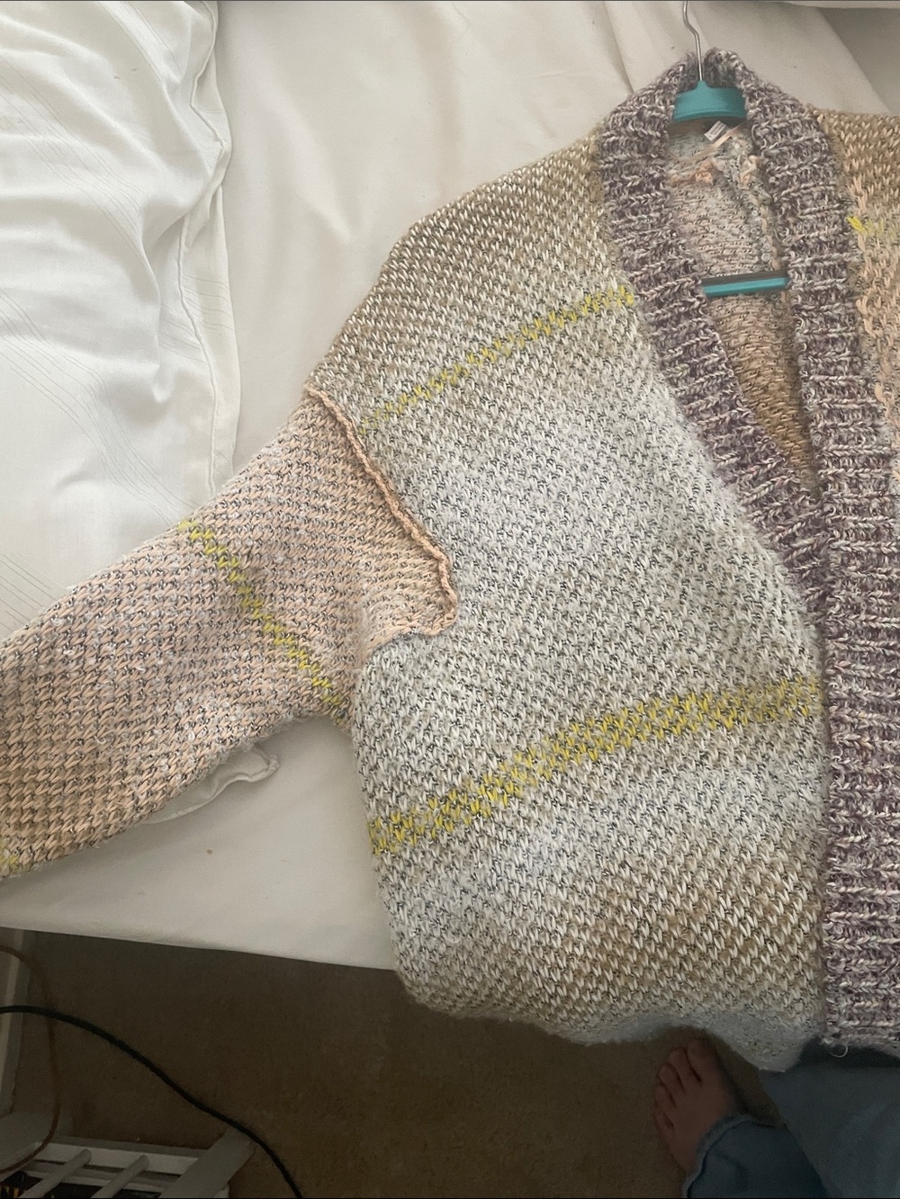 Free People Cozy Open-Front Women’s Cardigan Sweater in Neutral Mix - Picture 12 of 12
